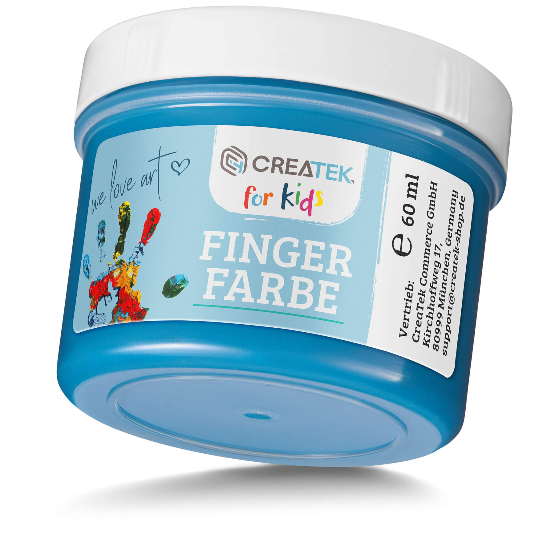 Fingerfarbe in Blau: Kreatives Malvergnügen für Kinder, perfekt für Spaß und Fantasie in jeder Kunststunde.